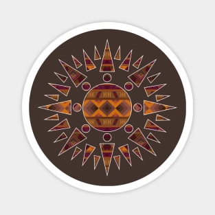 Native American pattern design Earth colours Inside a Sun Magnet